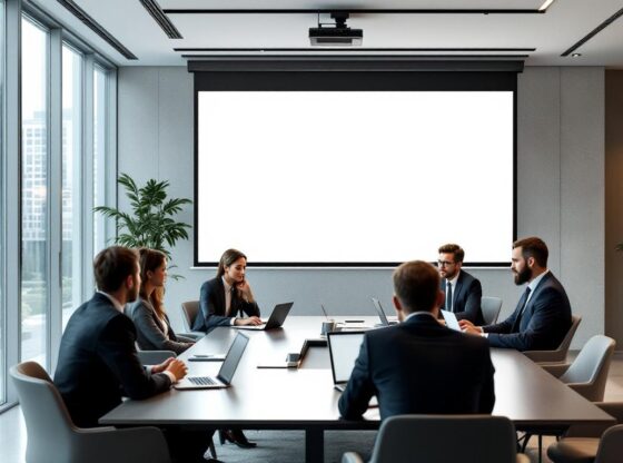 découvrez pourquoi l'écran de projection enroulable est la solution idéale pour vos événements d'entreprise : pratique, facile à installer et offrant une qualité d'image optimale.