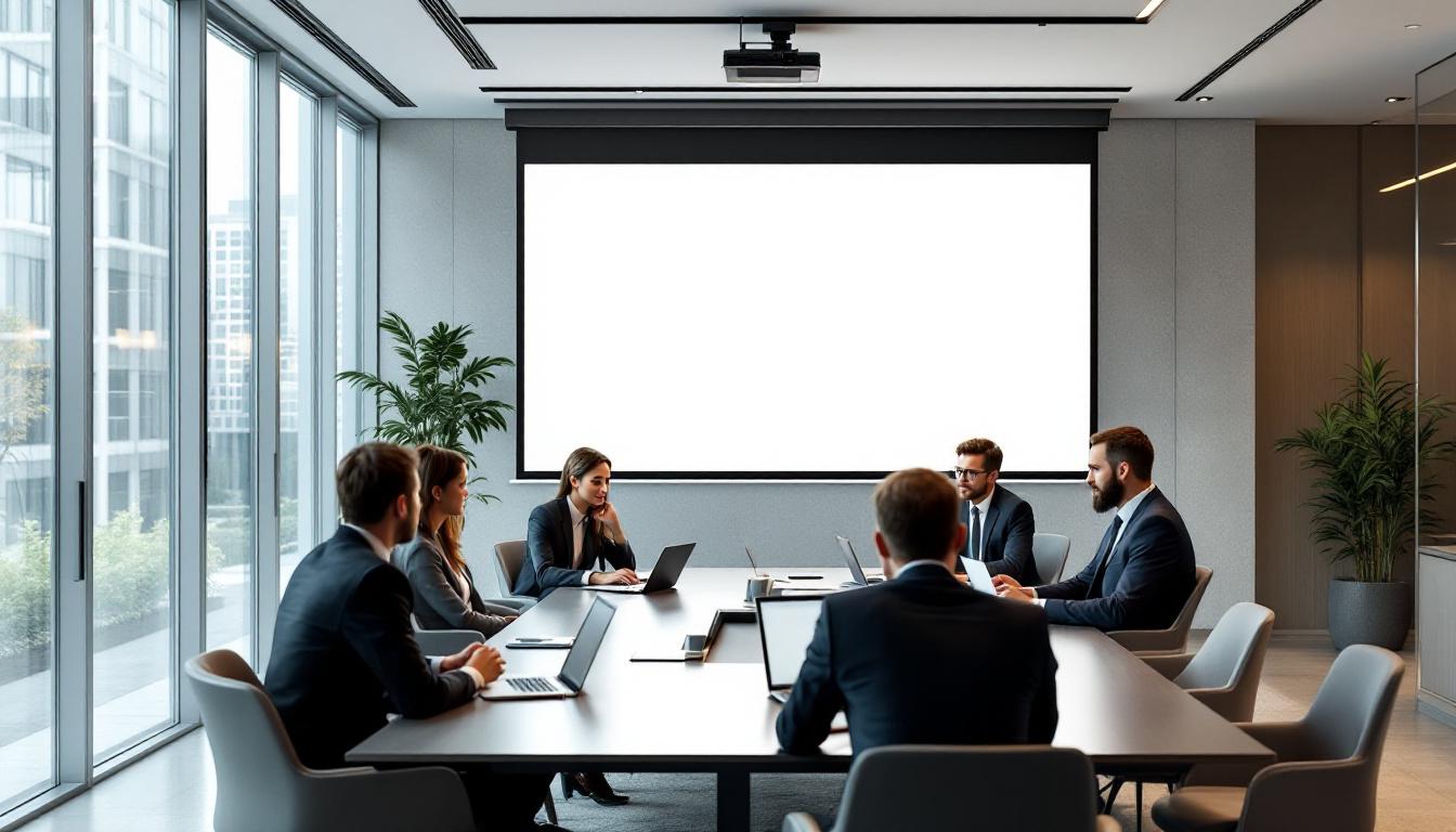 découvrez pourquoi l'écran de projection enroulable est la solution idéale pour vos événements d'entreprise : pratique, facile à installer et offrant une qualité d'image optimale.