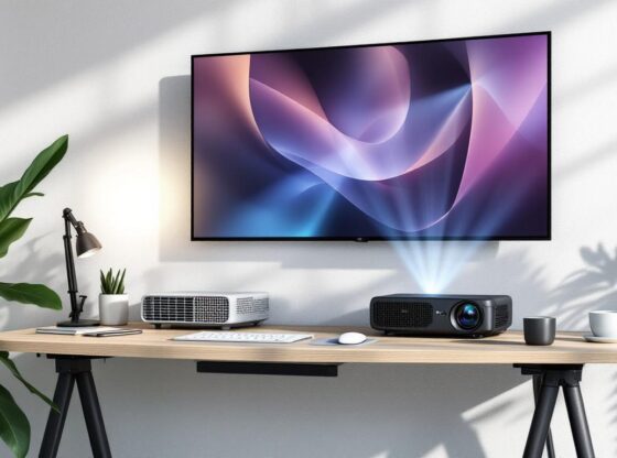 découvrez notre sélection des 5 meilleurs vidéoprojecteurs bureautiques portables pour transformer vos présentations et réunions avec une qualité d'image exceptionnelle et une grande facilité de transport.