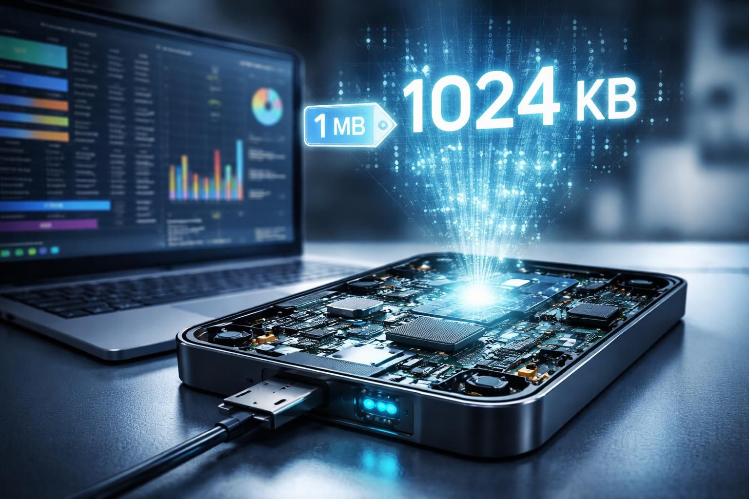 découvrez comment convertir 1 mo en ko et comprenez l'impact de cette conversion sur l'espace disque de vos appareils pour une meilleure gestion de stockage.