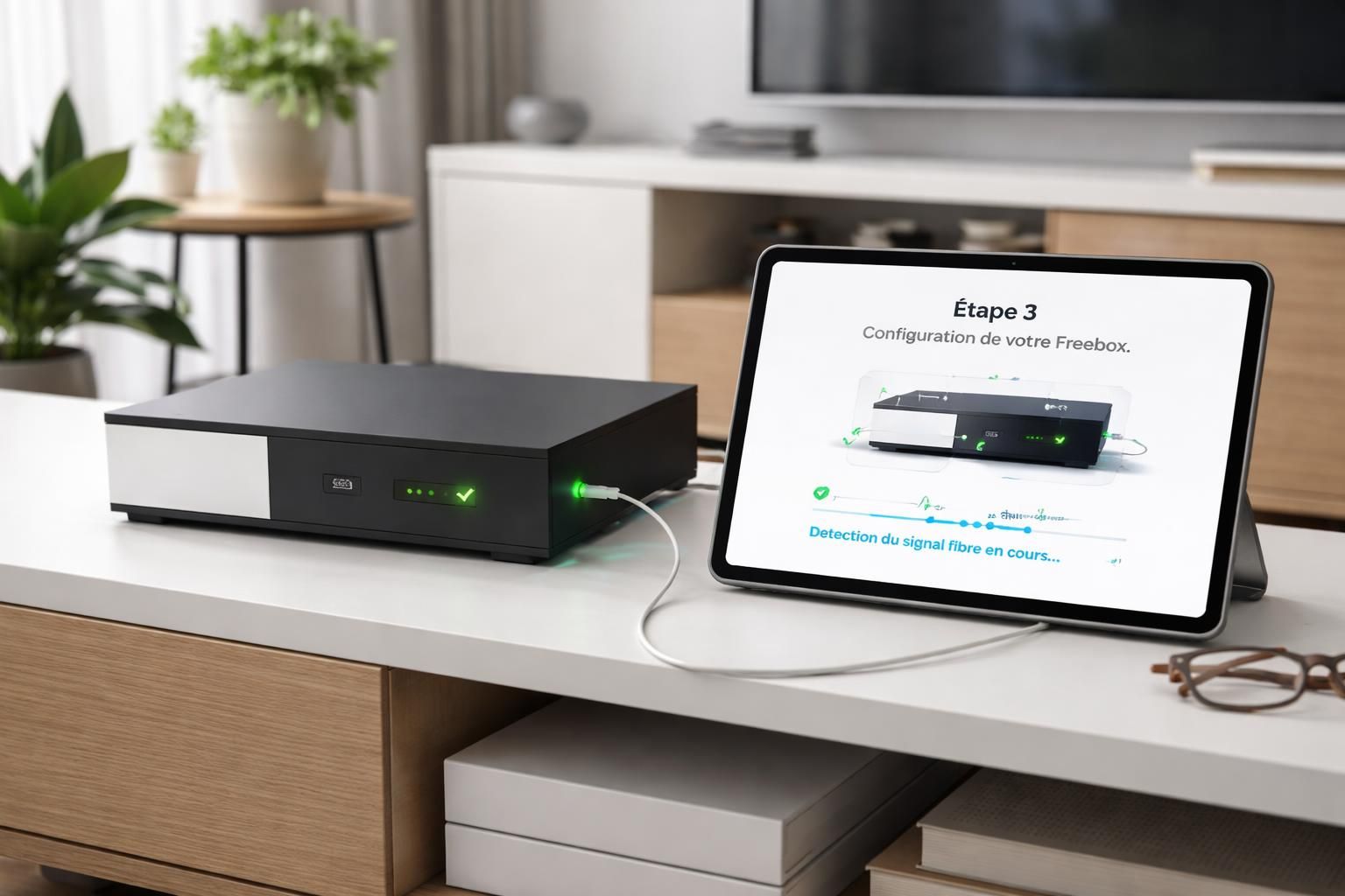 améliorez la performance de votre connexion freebox grâce à l'étape 3, spécialement adaptée au signal ftth détecté pour une expérience internet optimale.