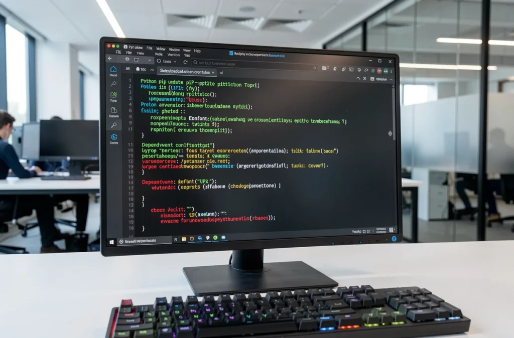Écran de terminal affichant des erreurs de conflits de dépendances lors d'une mise à jour pip install dans un environnement Python